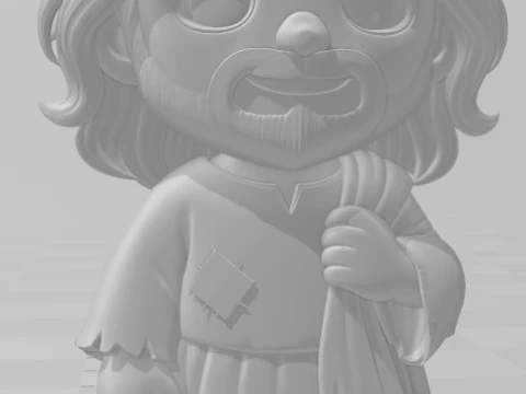 Bonecos 3d style manga anime jesus cristo caricato 3D Print Model