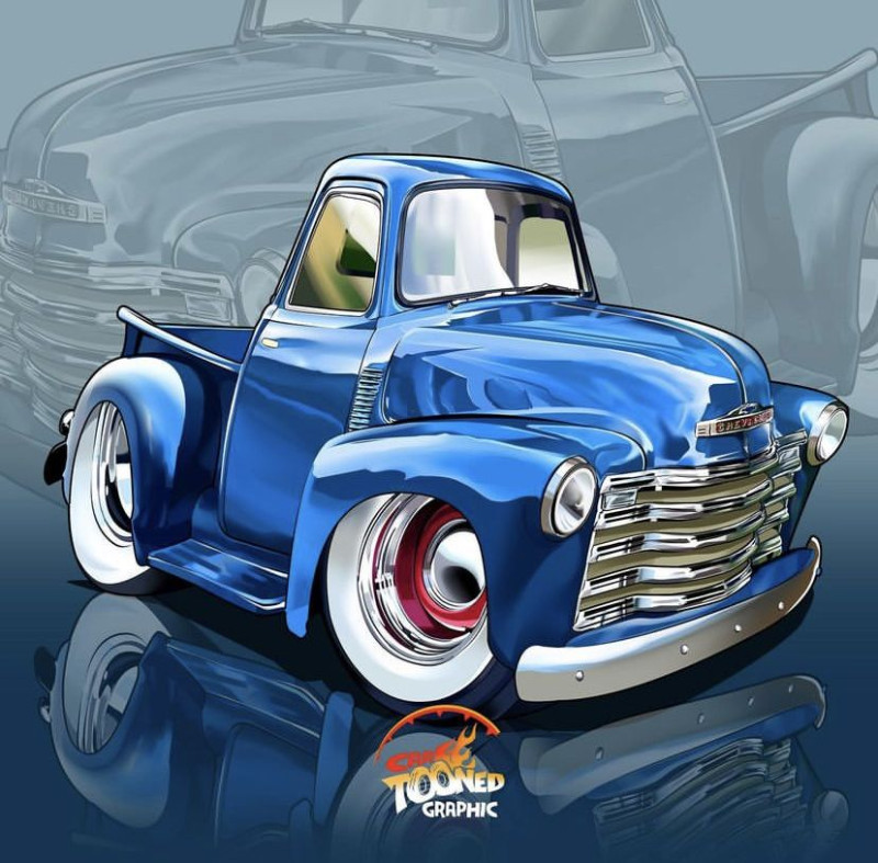 Bonecos 3d stil manga anime araba pikap karikatür 3D Baskı Modeli .c4d .max .obj .3ds .fbx .stl .blend 