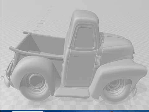 Bonecos 3d stil manga anime araba pikap karikatür 3D Baskı Modeli