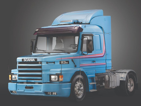 Bonecos style 3d manga anime voiture camion scania 113 caricato Modèles 3D en vedette