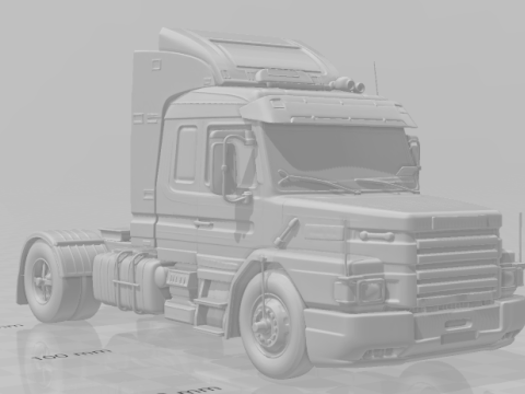 Bonecos style 3d manga anime voiture camion scania 113 caricato Modèles 3D en vedette