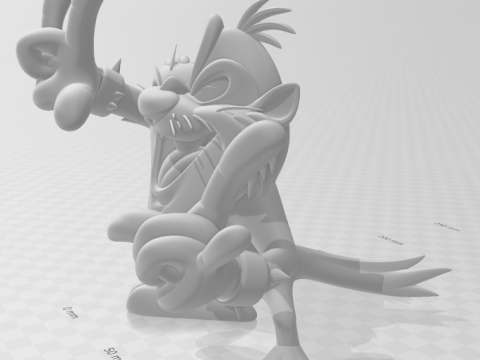 Bonecos 3d стиль манга аниме taz caricato 3D Принт Модель