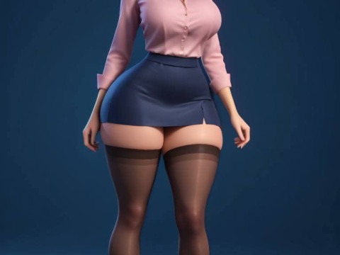 Bonecos style 3d manga anime femmes lolli SRa incroyable caricato Modèles 3D en vedette