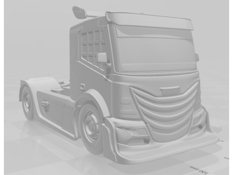 Bonecos 3d style manga anime car truck race caricato 3D Print Model