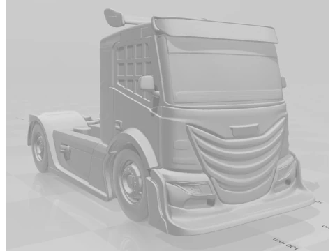 Bonecos 3d style manga anime car truck race caricato 3D Print Model