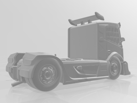 Bonecos 3d style manga anime car truck race caricato 3D Print Model