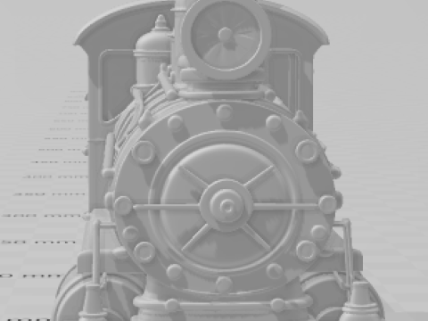 Bonecos 3d стиль манга аниме поезд трем локомотив пара карикато 3D Принт Модель