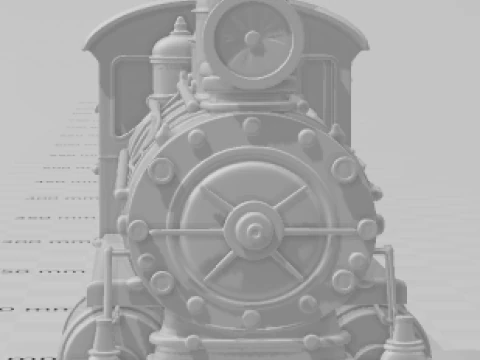 Bonecos 3d style manga anime train trem locomotiva vapor caricato 3D Print Model