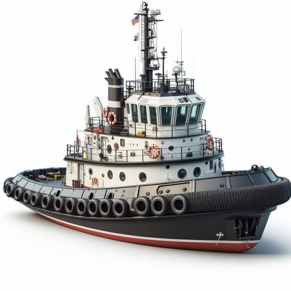 Bonecos 3d style manga anime navio rebocador caricato 3D Print Model .c4d .max .obj .3ds .fbx .stl .blend 