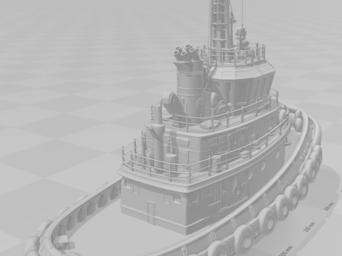 Bonecos 3d style manga anime navio rebocador caricato 3D Print Model