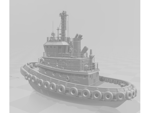 Bonecos 3d style manga anime navio rebocador caricato 3D Print Model