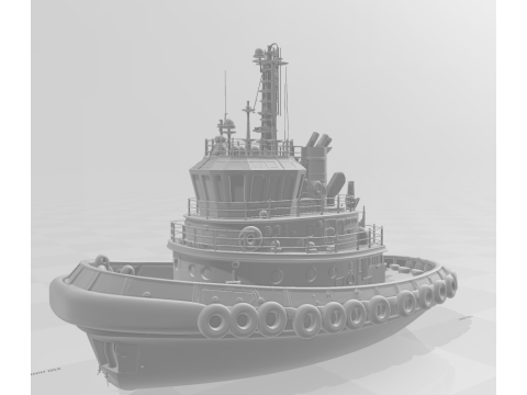 Bonecos 3d style manga anime navio rebocador caricato 3D Print Model