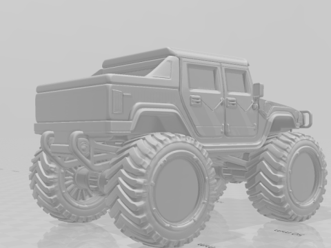 Bonecos 3d стиль манга аніме автомобіль хаммер стиль caricato 3D Принт Модель