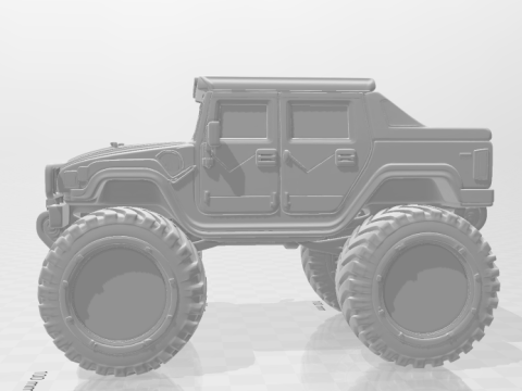 Bonecos 3d стиль манга аніме автомобіль хаммер стиль caricato 3D Принт Модель