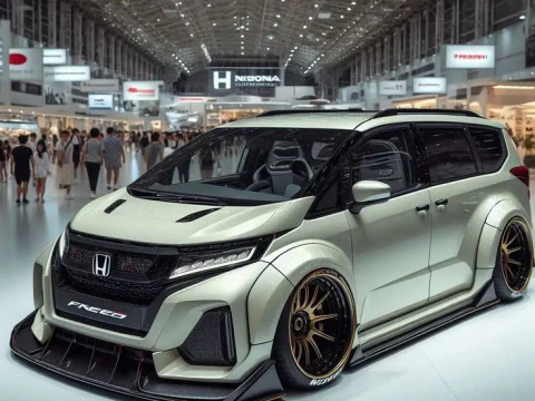 Bonecos 3d 스타일 만화 애니메이션 자동차 밴 스타일 혼다 카리카토 3D 프린트 모델