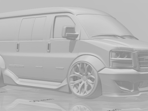 Bonecos 3d style manga anime car van style gmc caricato Modello di stampa 3D