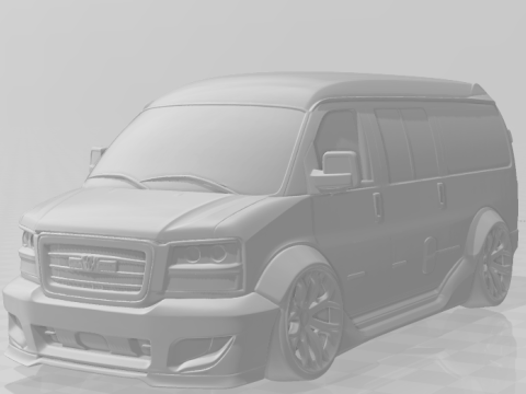 Bonecos 3d style manga anime car van style gmc caricato Modello di stampa 3D