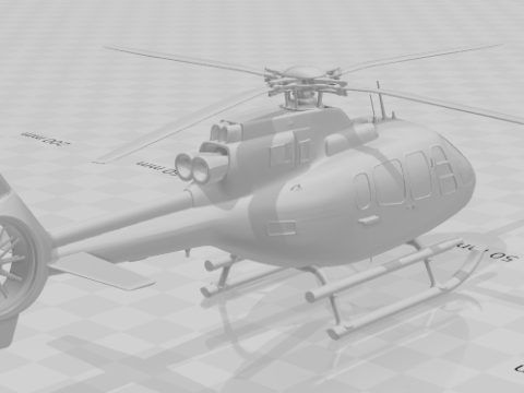 Bonecos 3D стиль манга аниме вертолето карикато 3D Принт Модель