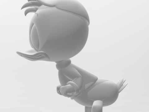 Bonecos 3d style manga anime duck donald parent caricato 3D Print Model