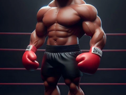 Bonecos 3d style manga anime mike tyson boxer caricato 3D Print Model