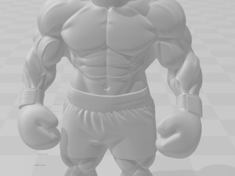 Bonecos style 3d manga anime mike tyson boxeur caricato Modèles 3D en vedette