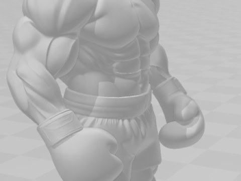 Bonecos style 3d manga anime mike tyson boxeur caricato Modèles 3D en vedette