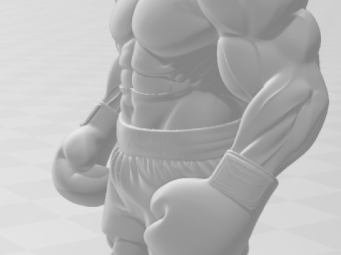 Bonecos style 3d manga anime mike tyson boxeur caricato Modèles 3D en vedette