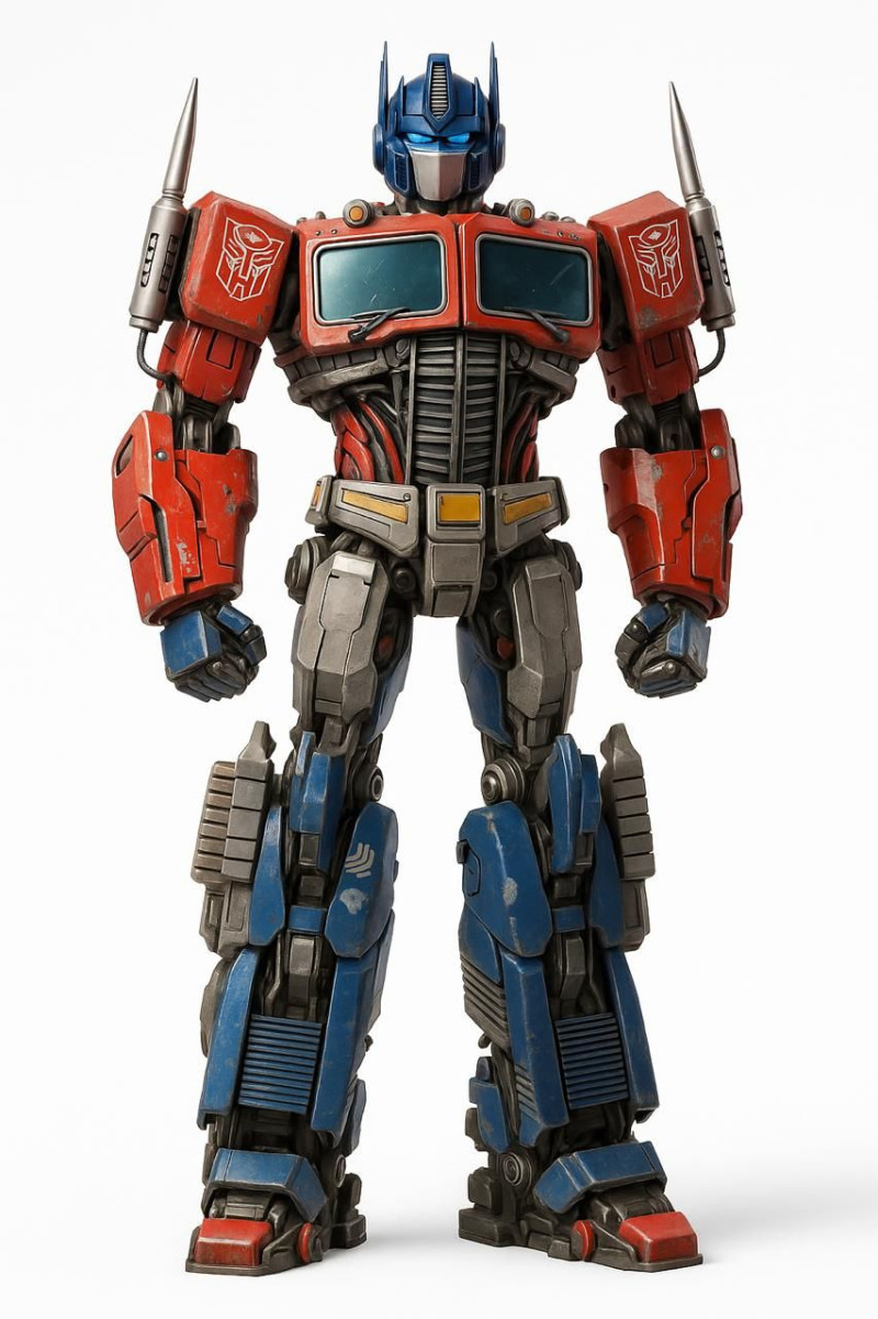 Bonecos 3D 风格漫画动漫变形金刚擎天柱 caricato 3D 打印模型 .c4d .max .obj .3ds .fbx .stl .blend 