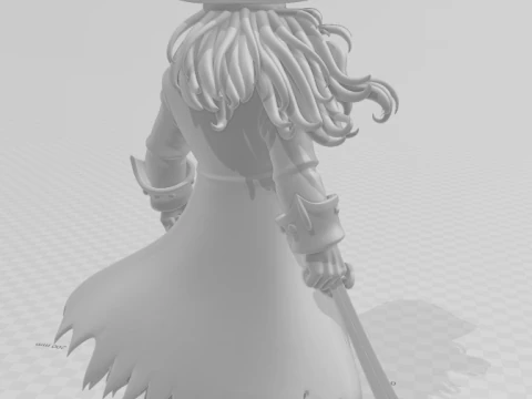 Bonecos 3d style manga anime caveira pirata caricato 3D Print Model