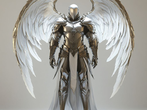 Bonecos estilo 3d mangá anime anjo anjo arcanjo caricato Modelo de Impressão 3D