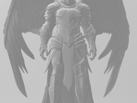 Bonecos style 3d manga anime ange anjo arcanjo caricato Modèles 3D en vedette