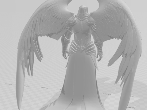 Bonecos style 3d manga anime ange anjo arcanjo caricato Modèles 3D en vedette
