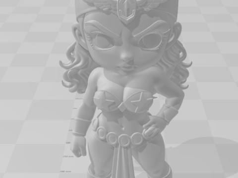 Bonecos 3d style manga anime women warrior lolli caricato 3D Print Model