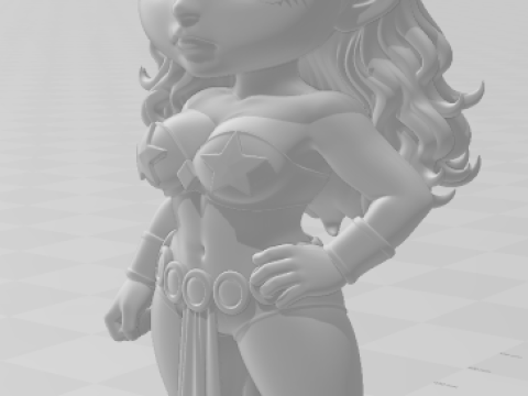 Bonecos 3d style manga anime women warrior lolli caricato 3D Print Model