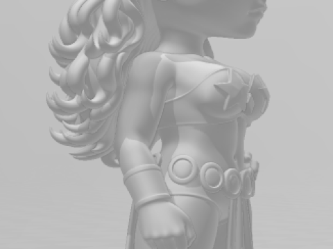 Bonecos 3d style manga anime women warrior lolli caricato 3D Print Model