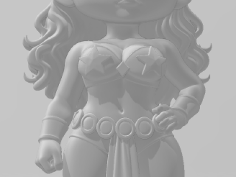 Bonecos 3d style manga anime women warrior lolli caricato 3D Print Model