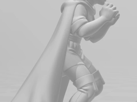 Bonecos 3d style manga anime women warrior dungeons e dragons caricato 3D Print Model