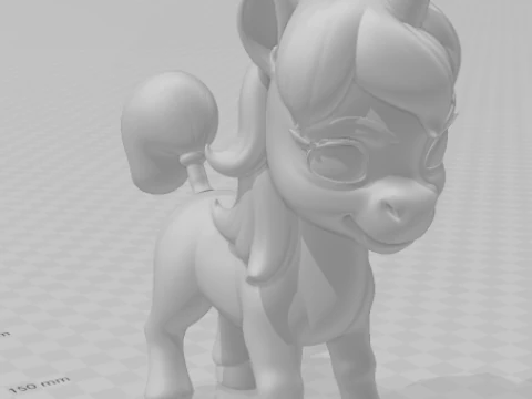 Bonecos 3d style manga anime uni unicornio dungeons e dragons caricato 3D Print Model