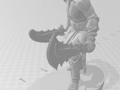 Bonecos 3d style manga anime kratos god of war caricato 3D Print Model