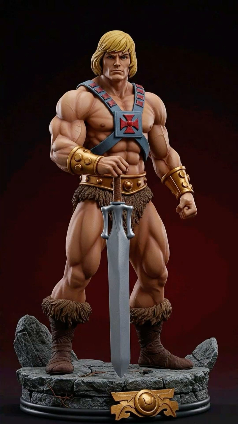 Bonecos estilo 3d mangá anime ele homem mestre do universo caricato Modelo de Impressão 3D .c4d .max .obj .3ds .fbx .stl .blend 