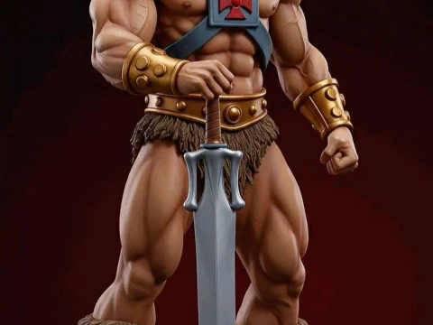 Bonecos estilo 3d manga anime &eacute;l hombre maestro del universo caricato Modelo de impresión 3D