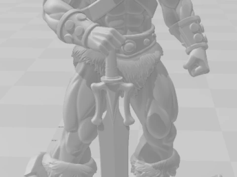 Bonecos 3d style manga anime he man master of universe caricato 3D Print Model