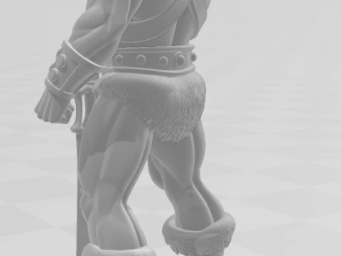 Bonecos 3d style manga anime he man master of universe caricato 3D Print Model