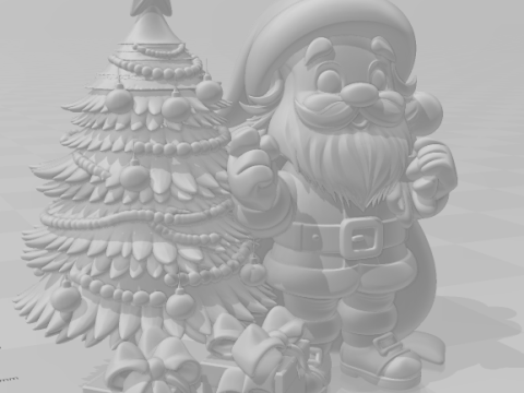 Bonecos 3d style manga anime papai noel santa claus caricato Modello di stampa 3D