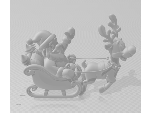 Bonecos 3d style manga anime papai noel santa claus caricato Modello di stampa 3D