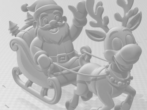 Bonecos 3d style manga anime papai noel santa claus caricato Modello di stampa 3D
