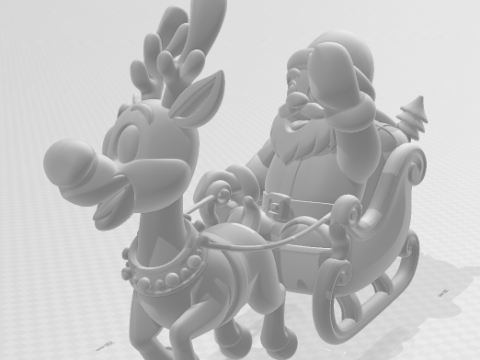 Bonecos 3d style manga anime papai noel santa claus caricato Modello di stampa 3D