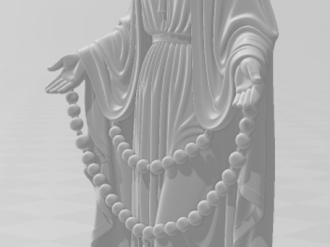 Bonecos 3d stil manga anime maria anne jesus nossa senhora caricato 3D Baskı Modeli