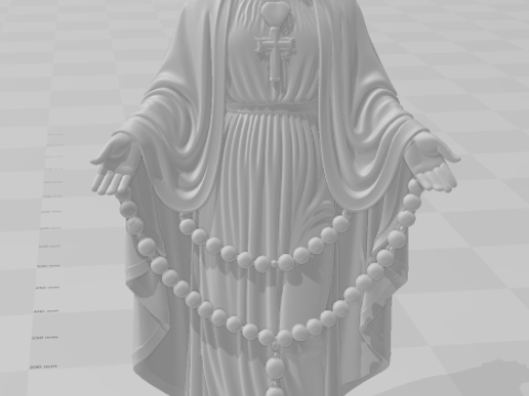 Bonecos 3d stil manga anime maria anne jesus nossa senhora caricato 3D Baskı Modeli