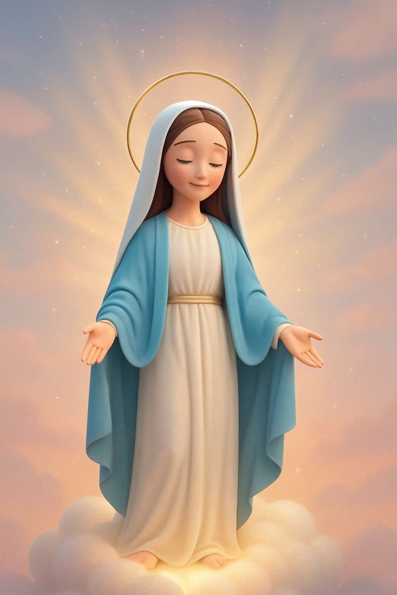 Manga gaya Bonecos 3d anime maria ibu yesus nossa senhora caricato Model Cetak 3D .c4d .max .obj .3ds .fbx .stl .blend 